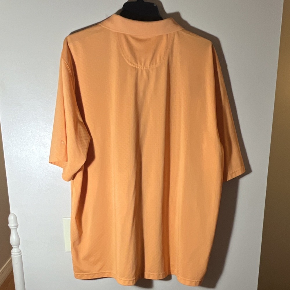 Arnold Palmer Men's Polo Shirt XL Orange Short Sleeve 100% Polyester Golf - Picture 3 of 6